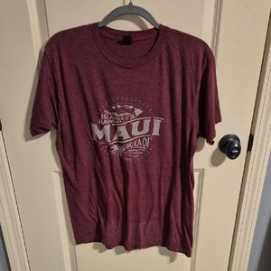 Tultex Maui Graphic Burgundy T-Shirt